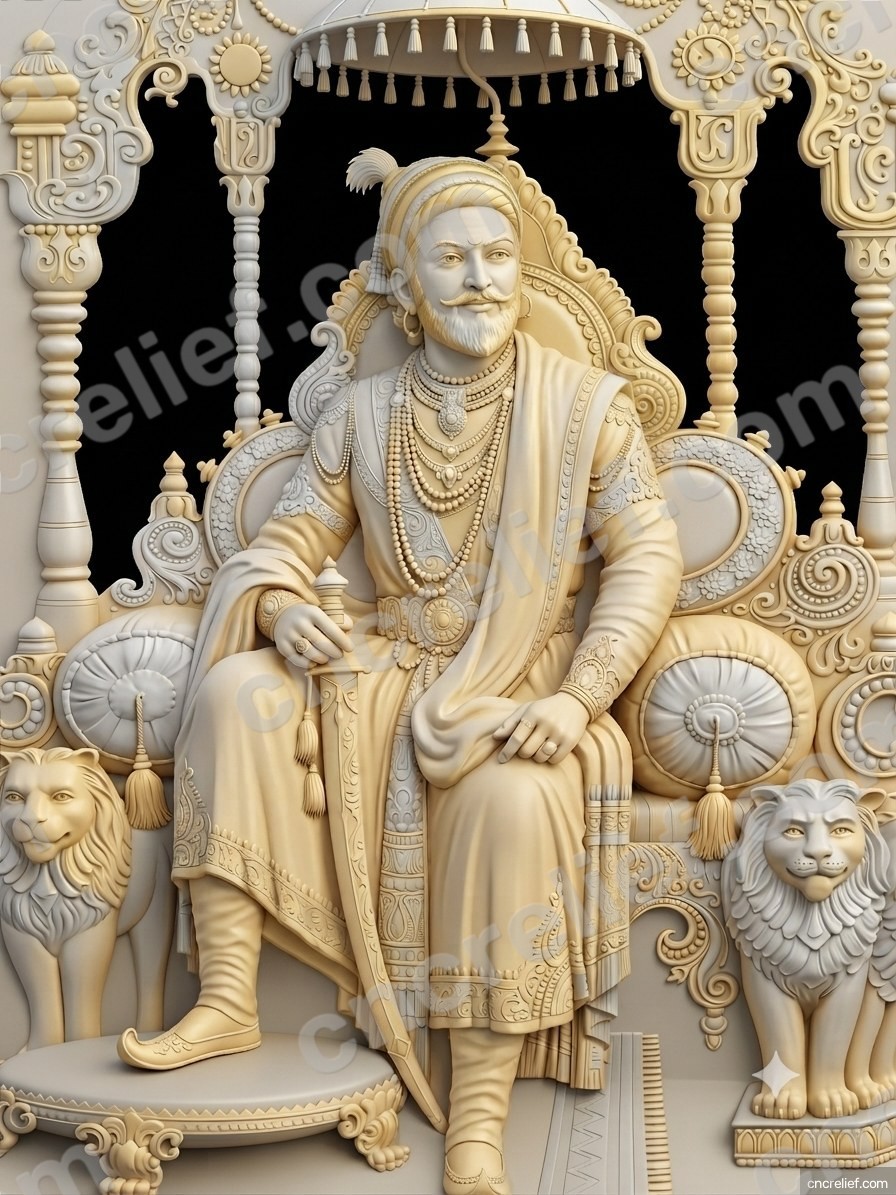 SHIVA JI MAHARAJ 05 - 3D relief design preview