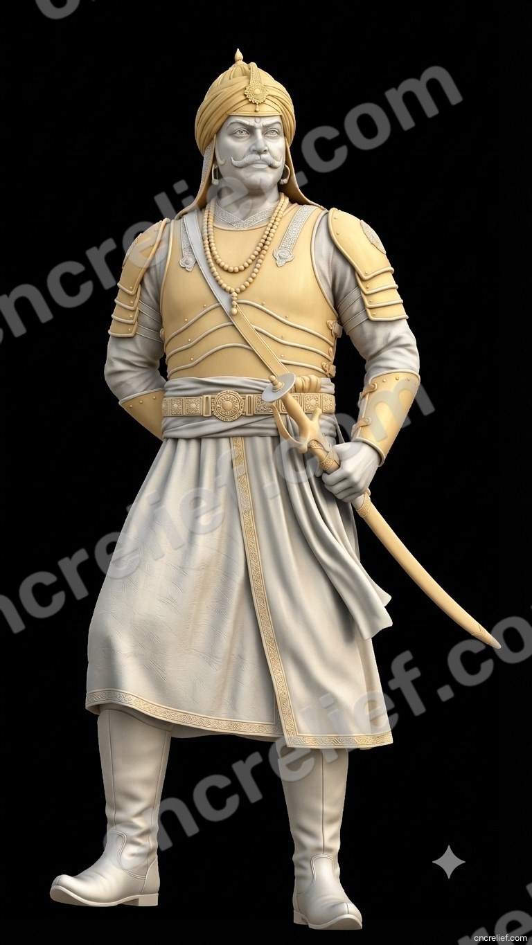 SHIVA JI MAHARAJ 21 - 3D relief design preview