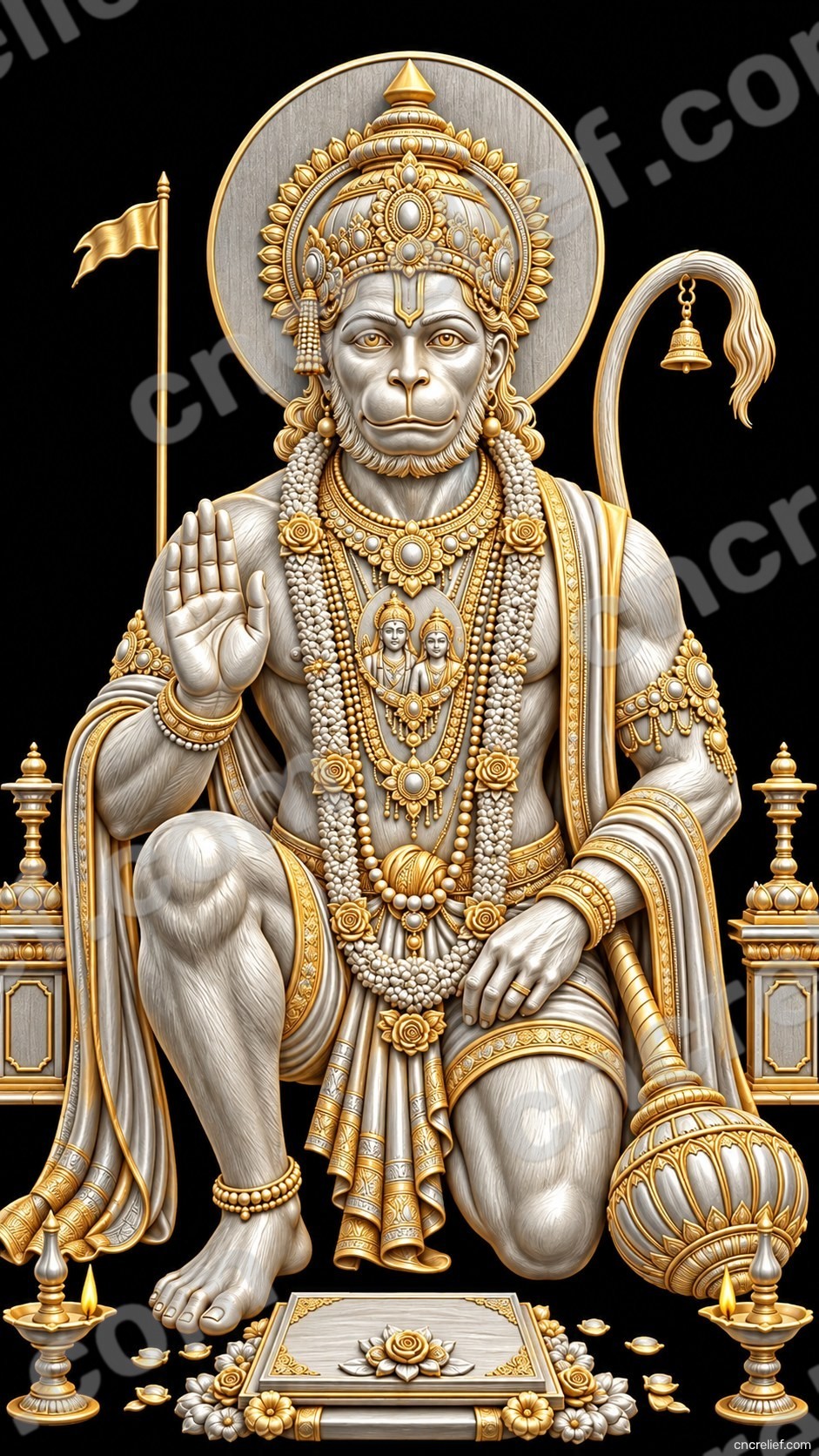 HANUMAN JI 27 - 3D relief design preview