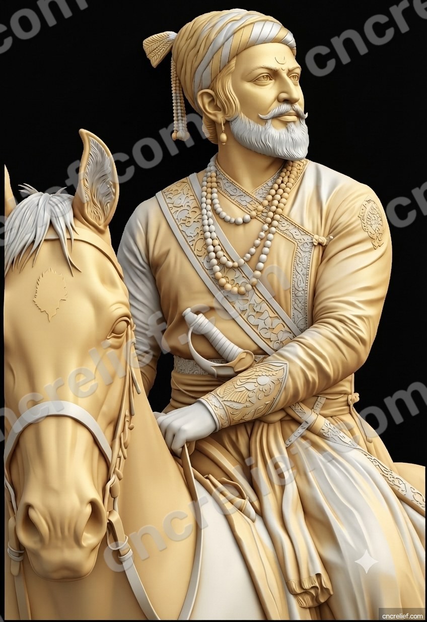 SHIVA JI MAHARAJ 06 - 3D relief design preview