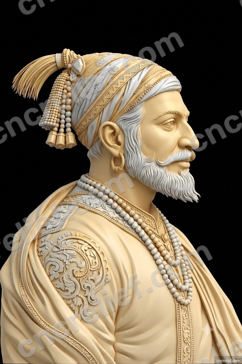 SHIVA JI MAHARAJ 10 - 3D relief design preview
