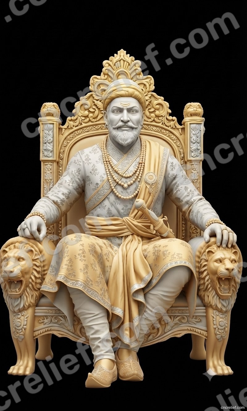 SHIVA JI MAHARAJ 31 - 3D relief design preview