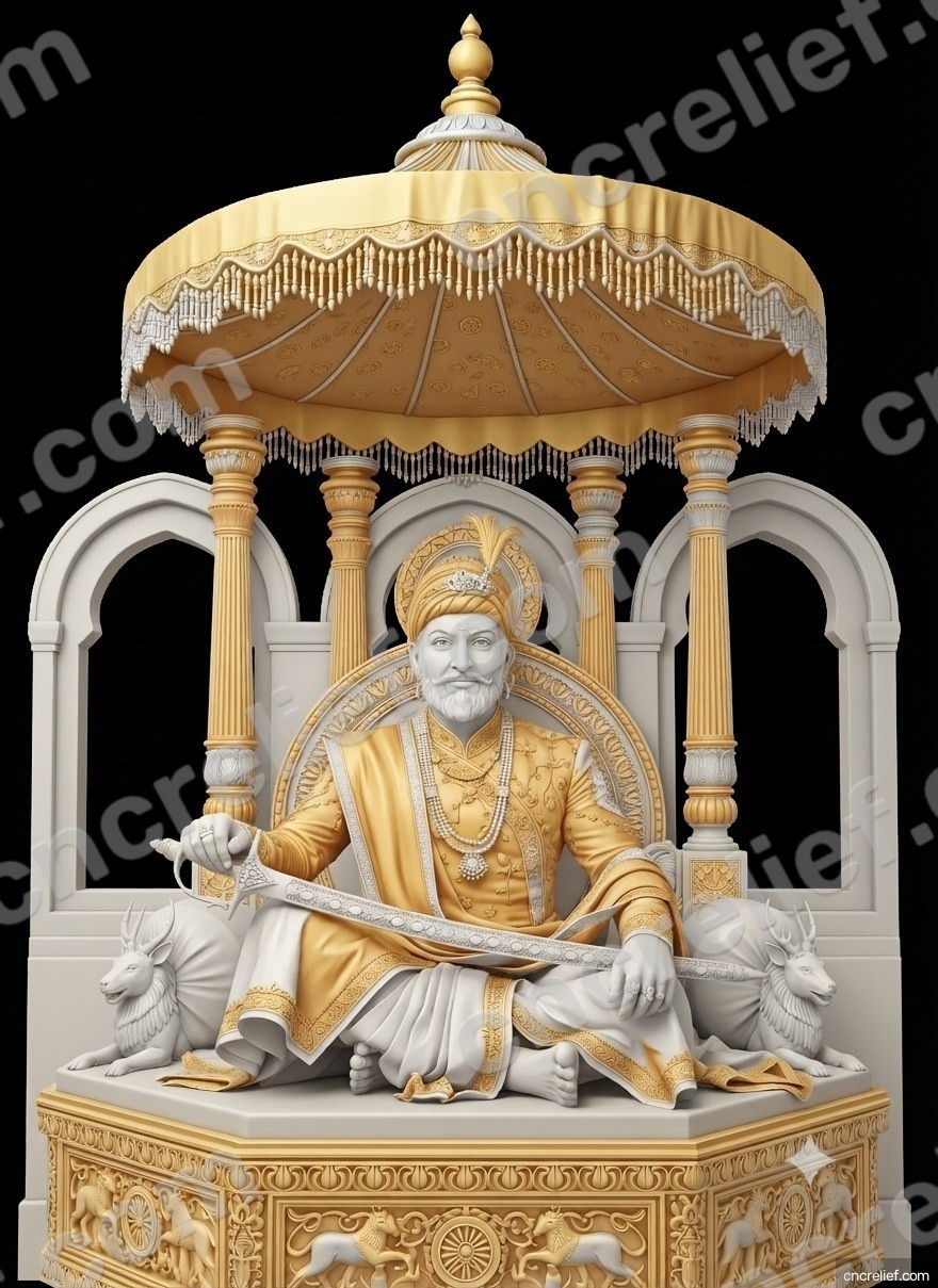 SHIVA JI MAHARAJ 11 - 3D relief design preview