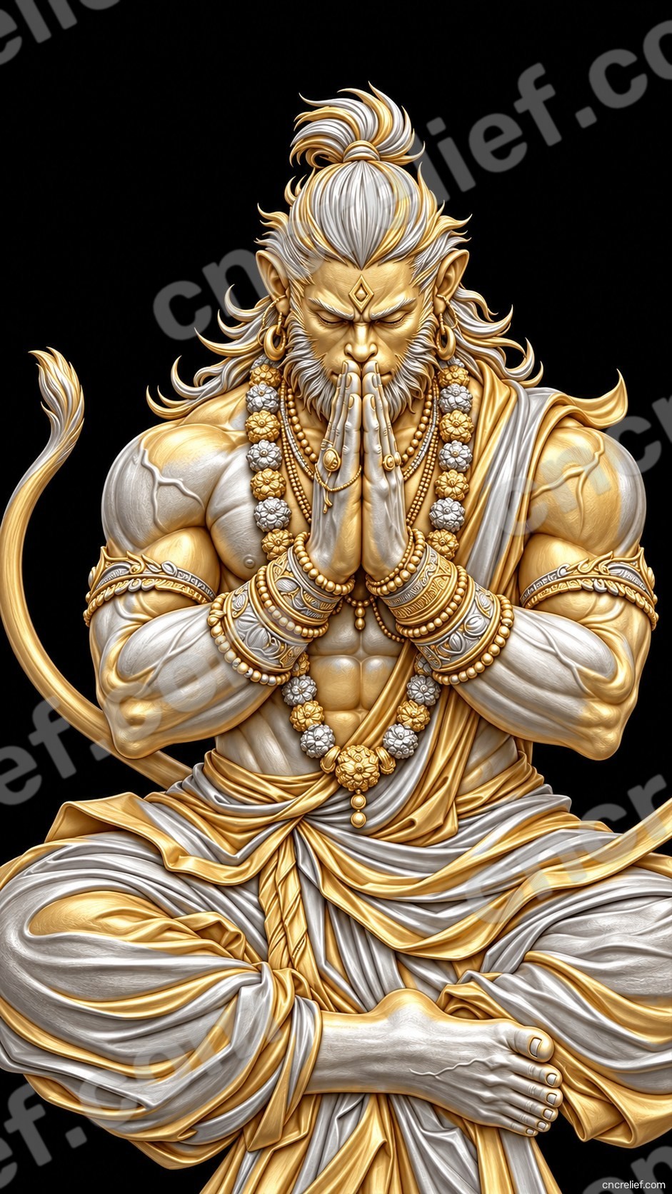 HANUMAN JI 65 - 3D relief design preview