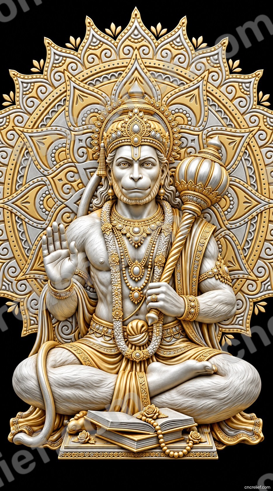 HANUMAN JI 70 - 3D relief design preview