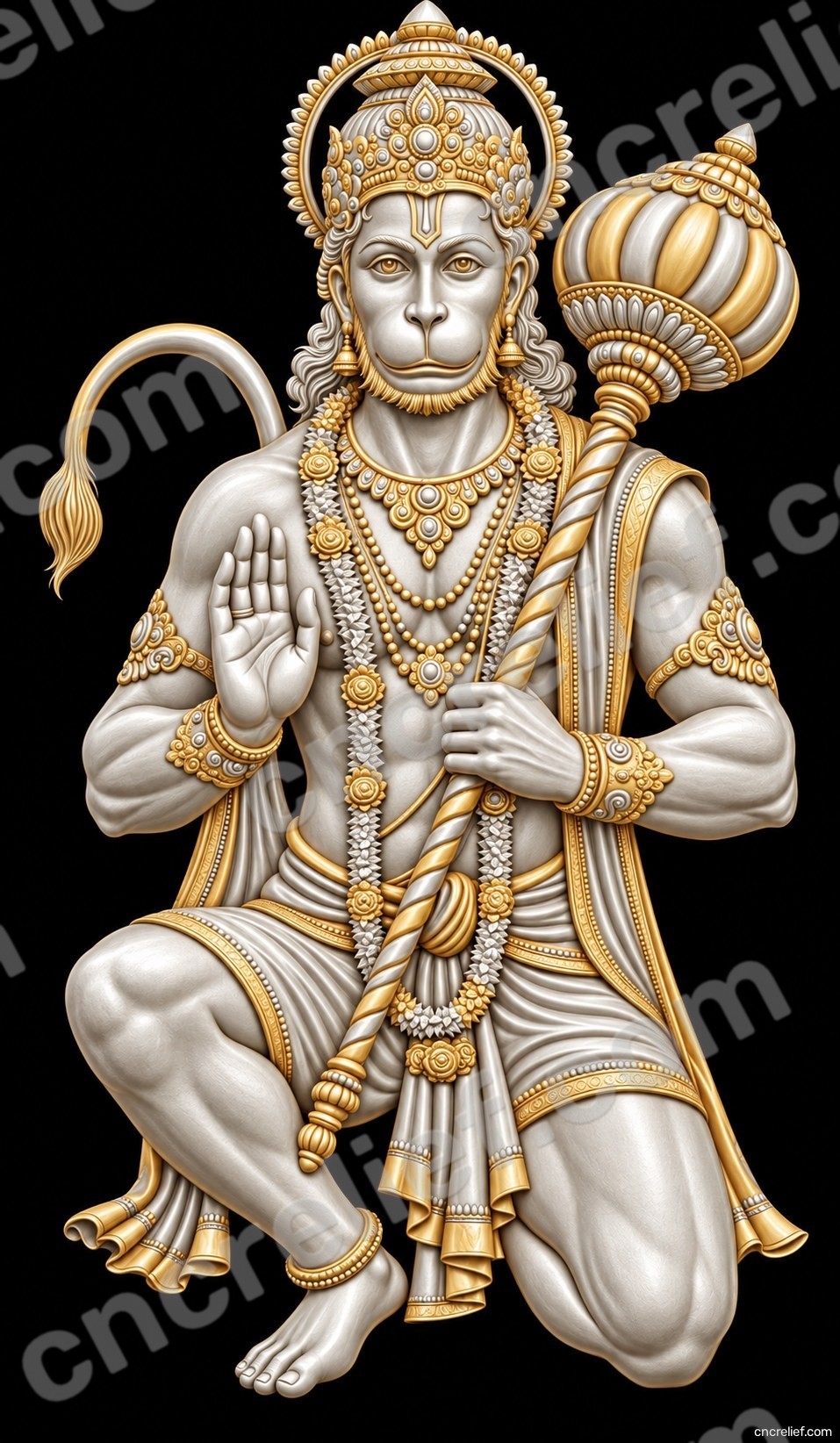 HANUMAN JI 43 - 3D relief design preview