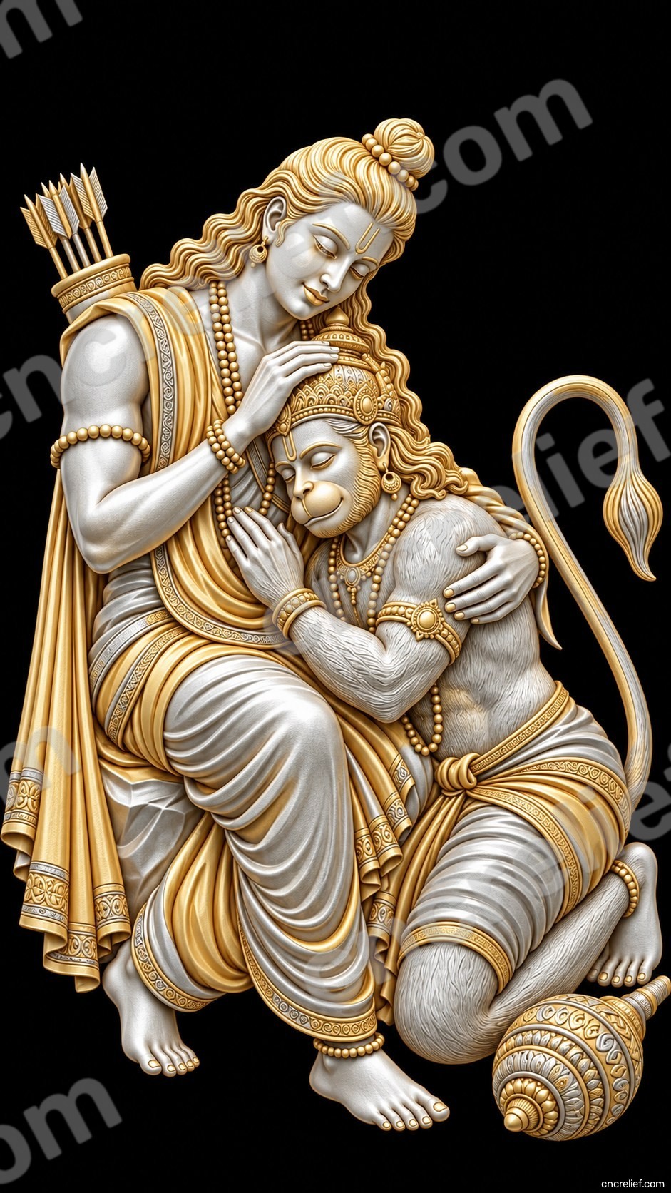 HANUMAN JI 28 - 3D relief design preview