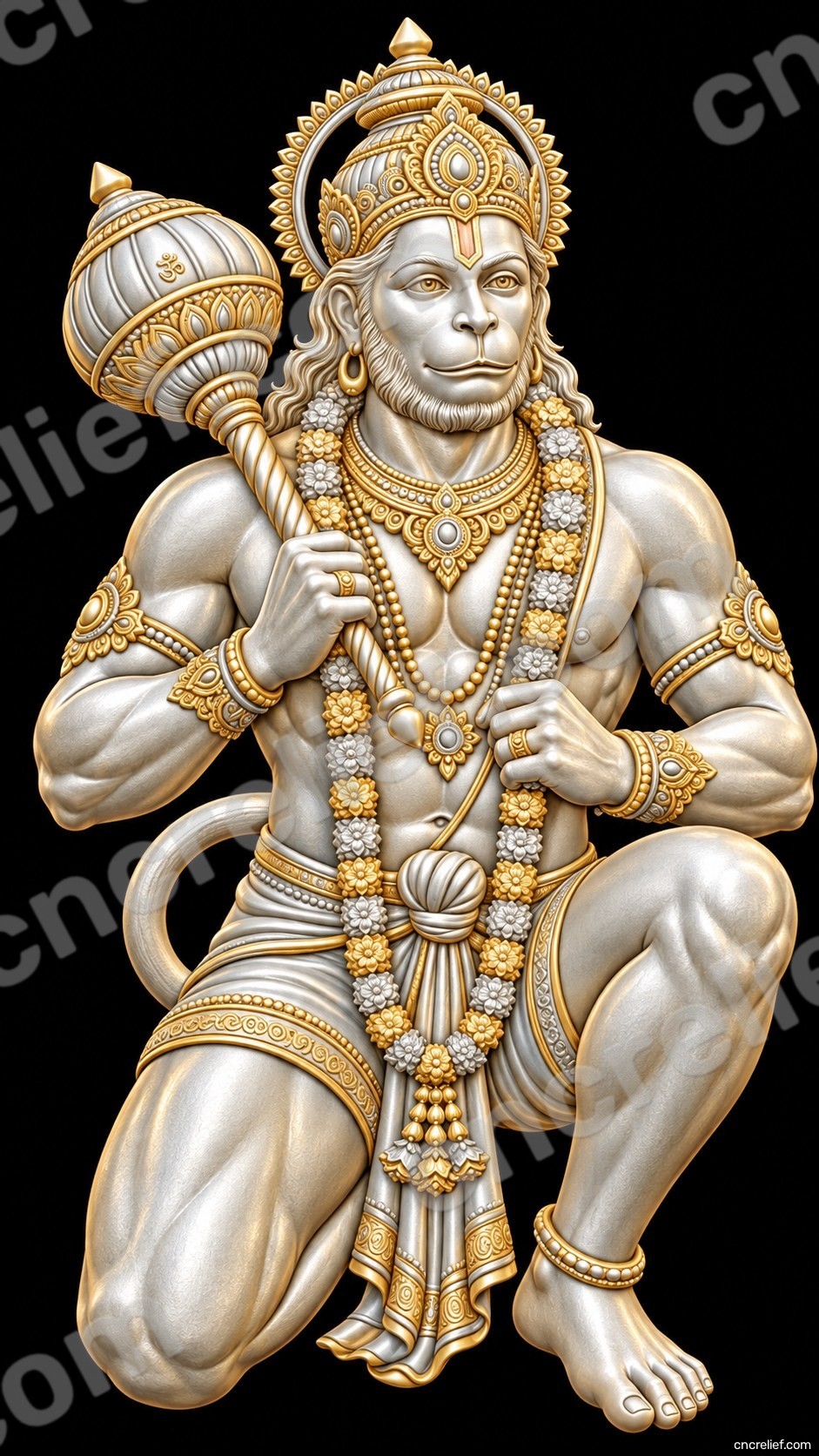 HANUMAN JI 69 - 3D relief design preview