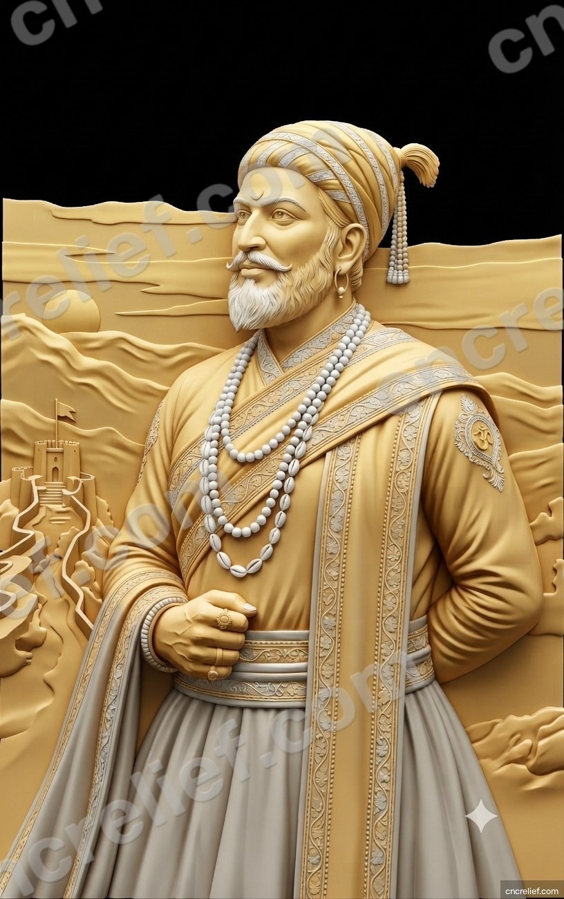 SHIVA JI MAHARAJ 04 - 3D relief design preview