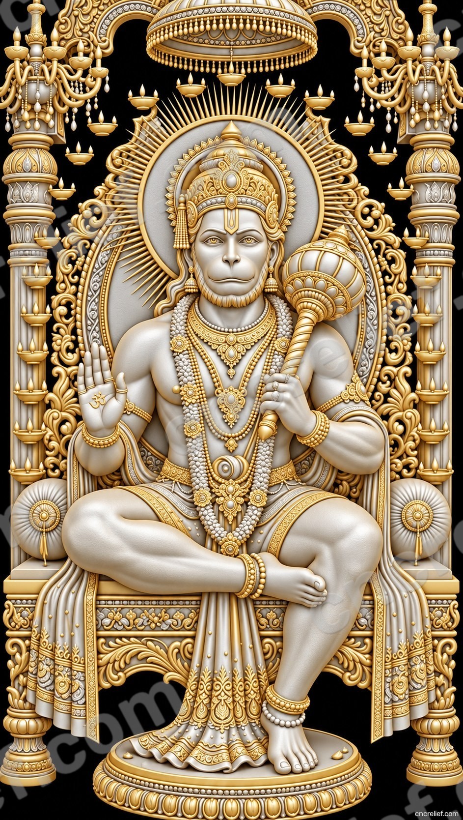 HANUMAN JI 19 - 3D relief design preview