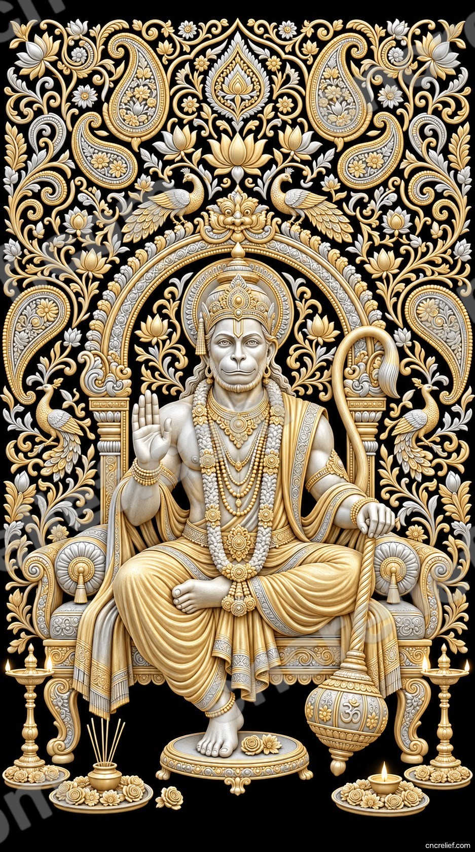 HANUMAN JI 21 - 3D relief design preview