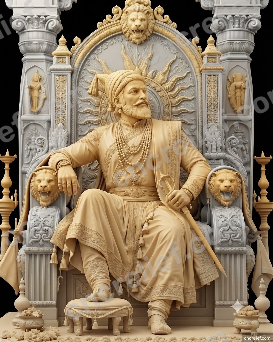 SHIVA JI MAHARAJ 12 - 3D relief design preview