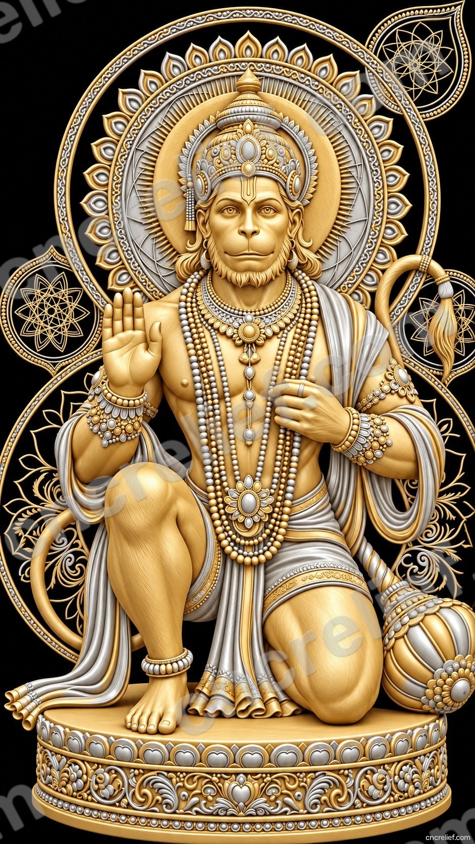 HANUMAN JI 33 - 3D relief design preview