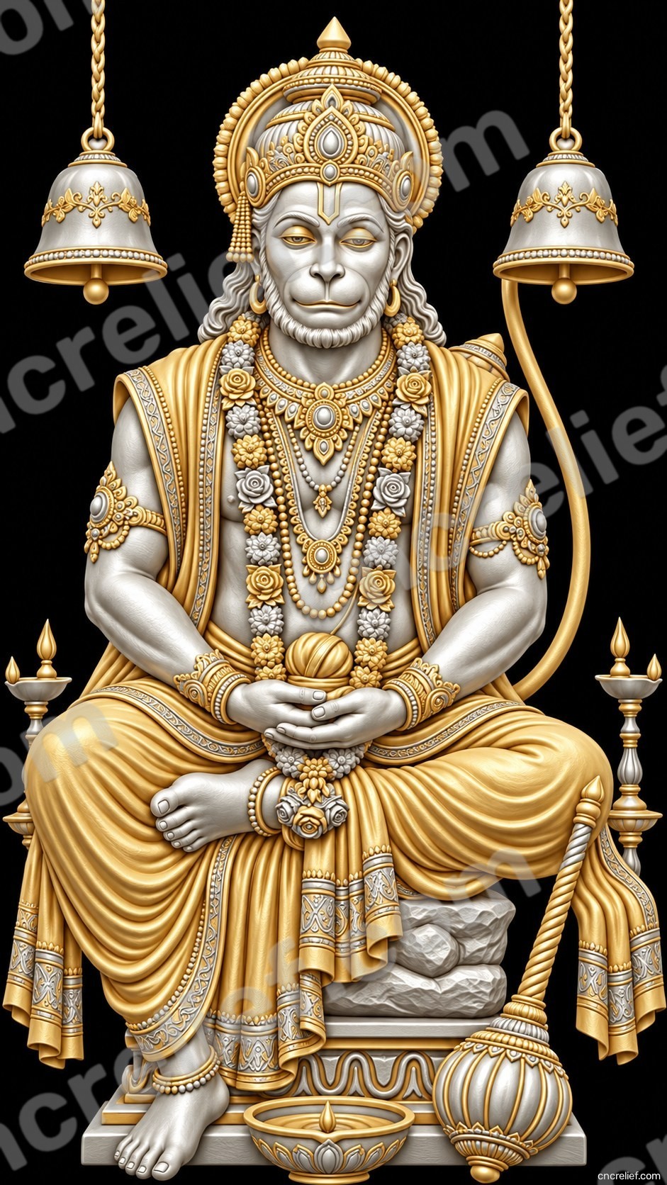 HANUMAN JI 68 - 3D relief design preview