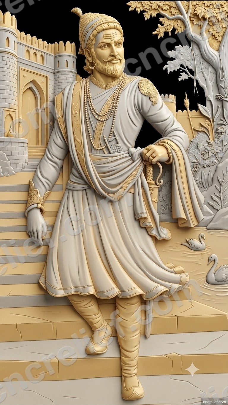 SHIVA JI MAHARAJ 42 - 3D relief design preview