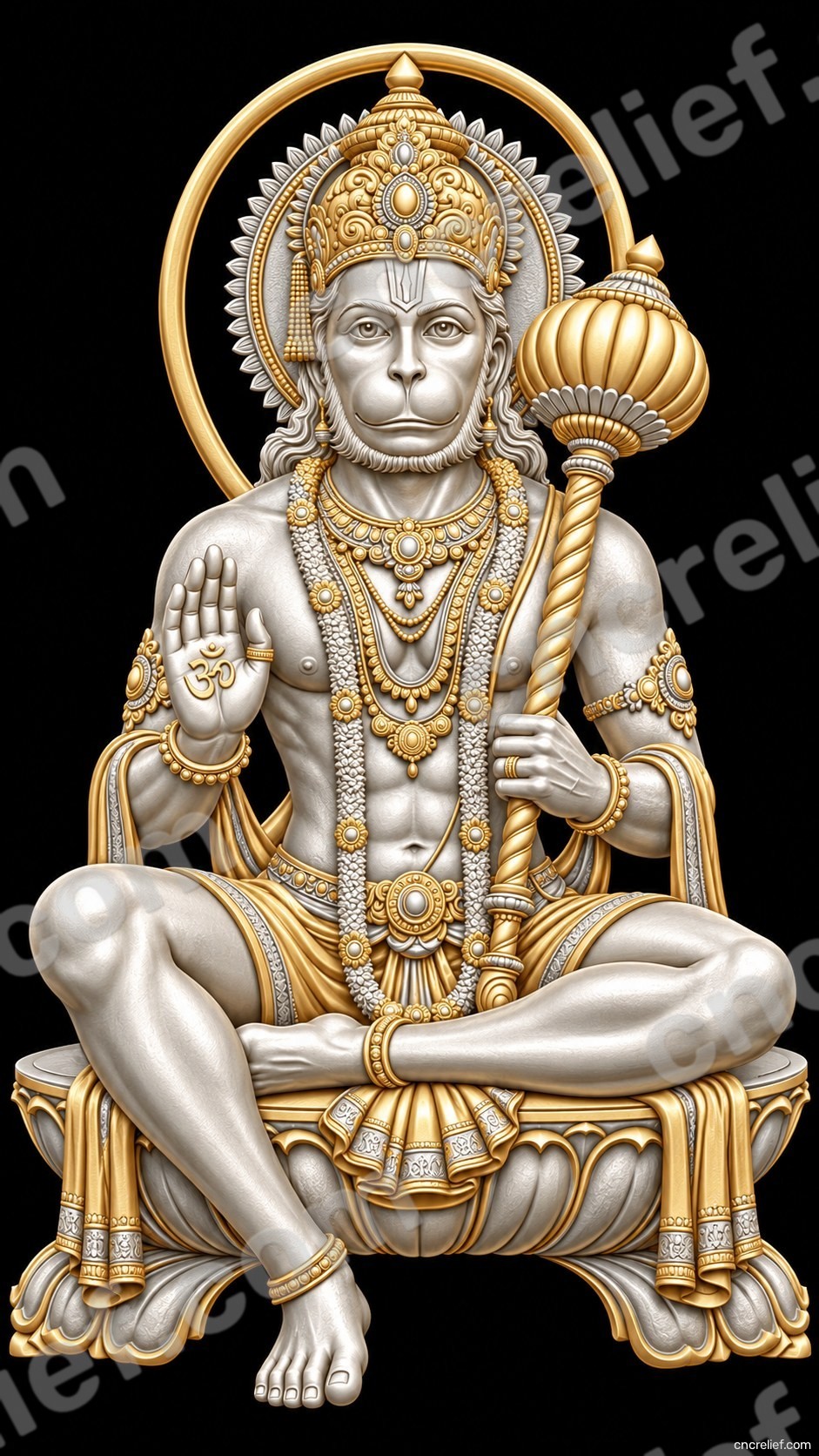 HANUMAN JI 37 - 3D relief design preview