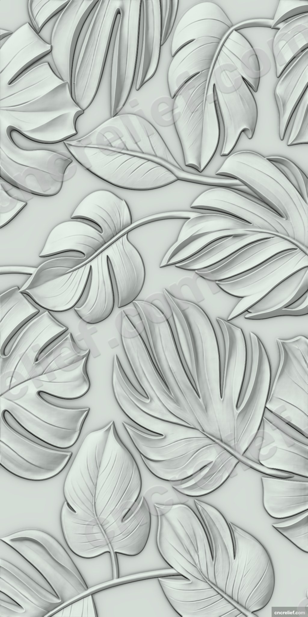 Maple Leaves - 3D relief design preview